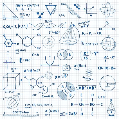 Premium Vector | Science math equations chemistry and quantum physics ...