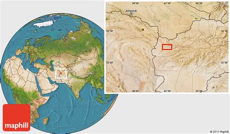 Satellite Location Map of Herāt