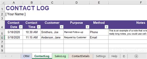 Awesome Correspondence Tracker Excel Expense Printable