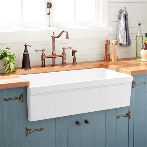 36" Gallo Fireclay Farmhouse Sink - White - Fireclay Farmhouse Sinks - Farmhouse Sinks - Sinks