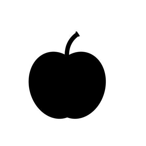 apple silhouette vector. Apple icon or clipart. 4263231 Vector Art at ...