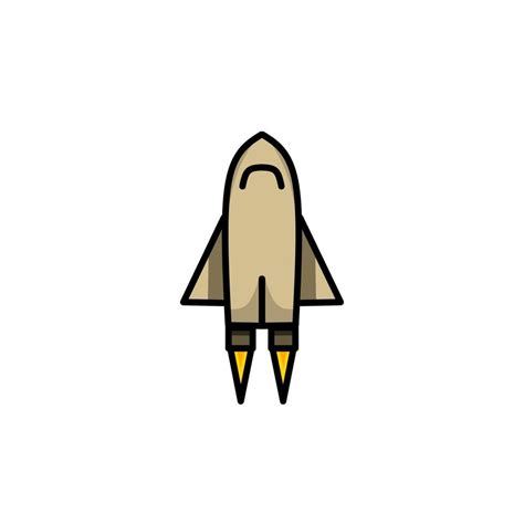 spaceship icon, a simple spaceship design with an elegant concept ...