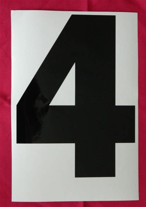 Large Self Adhesive Numbers / Letters A4 280mm High Lots of Colours ...