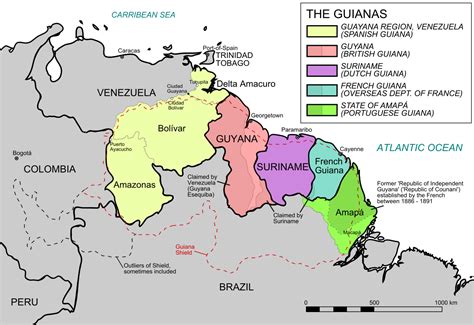 The Guianas : r/MapPorn