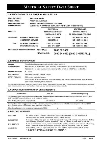 View MSDS - Thermo Fisher