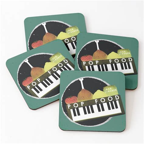 "Jack Stauber Pop Food Album Cover" Coasters (Set of 4) for Sale by ...