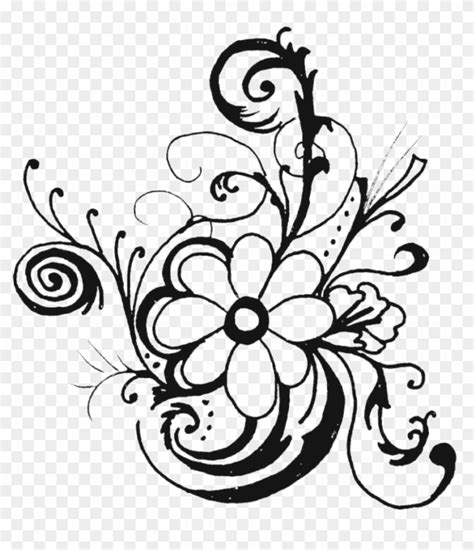 Clip Art Of Flowers - Wedding Flowers Clip Art Black And White - Free Transparent PNG Clipart ...