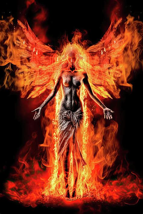 Angel of Fire 10 Digital Art by Matthias Hauser - Fine Art America