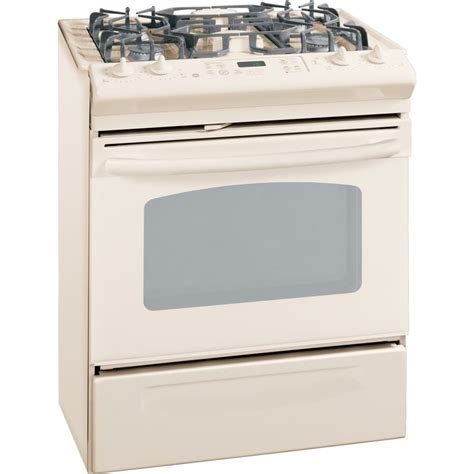 GE 30-Inch 4-Burner Slide-In Gas Range (Color: Bisque) at Lowes.com