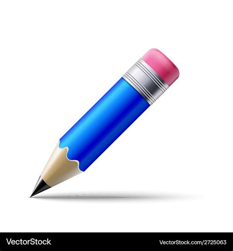 Blue pencil Royalty Free Vector Image - VectorStock