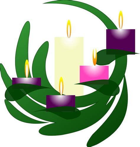 a group of candles sitting on top of green leaves