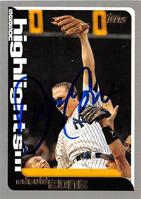 David Cone autographed baseball card 2000 Topps #217 Highlight Perfect Game (New York Yankees)