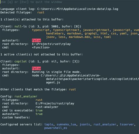 rust-analyzer not attached to buffer on windows · Issue #37 · junnplus/lsp-setup.nvim · GitHub