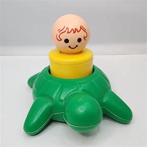 VINTAGE FISHER PRICE Jumbo Little People Bath Tub Toy Turtle $7.64 ...