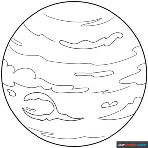 Neptune Coloring Page | Easy Drawing Guides