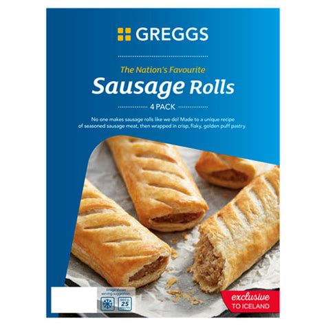 Greggs 4 Sausage Rolls 427g | Iceland Foods