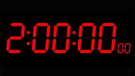 2-hour countdown timer featuring big red digits and an end-of-timer alarm - YouTube