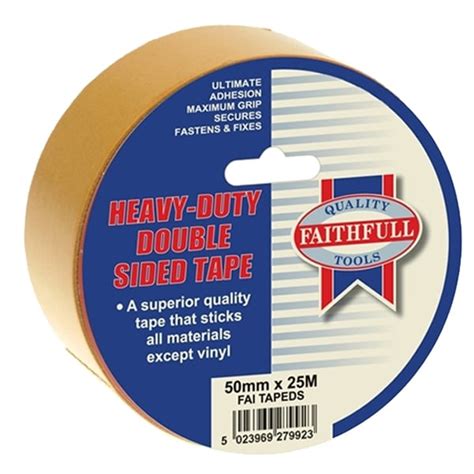 Faithfull Heavy-Duty Double Sided Tape 50mm x 25m | RSIS