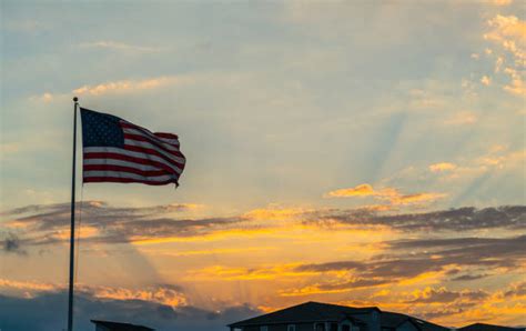 American Flag Sunset Stock Photos, Pictures & Royalty-Free Images - iStock