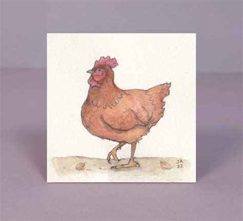 Chicken Watercolor (Sold, Print Only) - NEMAA