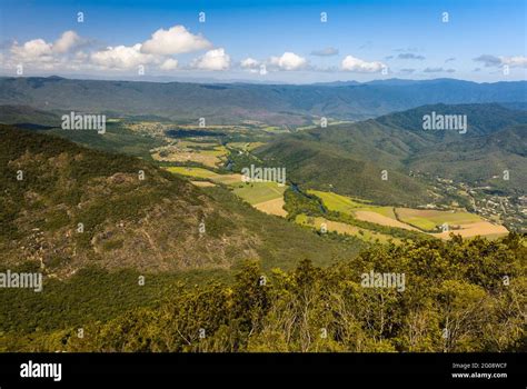 Atop the summit of the Pyramid in Gordonvale, Queensland in Australia ...