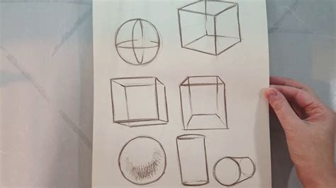 How To Sketch Basic Geometric Shapes - YouTube