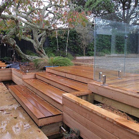 Timber Retaining Wall and Steps with Vitex