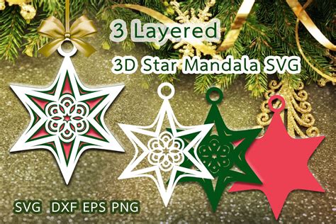 3D Star Mandala SVG V2 Graphic by Jee Digital Art · Creative Fabrica