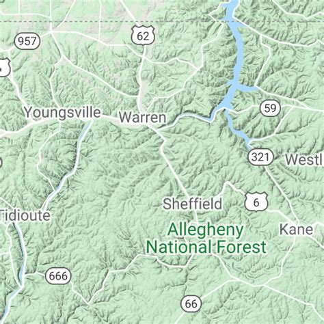 Waterfalls tour in the Allegheny National Forest - Google My Maps