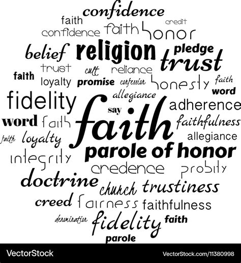 Faith word cloud Royalty Free Vector Image - VectorStock