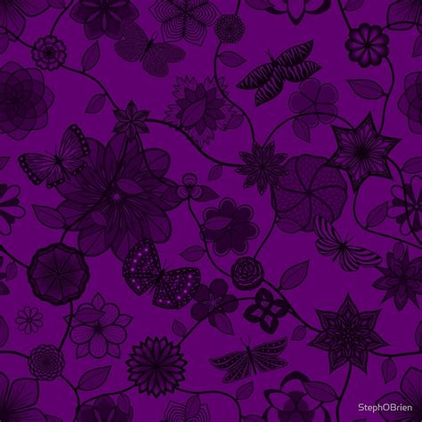 "Butterfly Garden - Purple" by StephOBrien | Redbubble