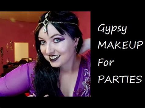 Gypsy Makeup Tutorial: Smokey Eye Makeup and Purple Glitter! - YouTube