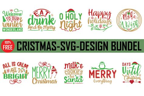 Christmas Quotes Svg Cut Files Bundle, Graphic by Expert_Obaidul ...