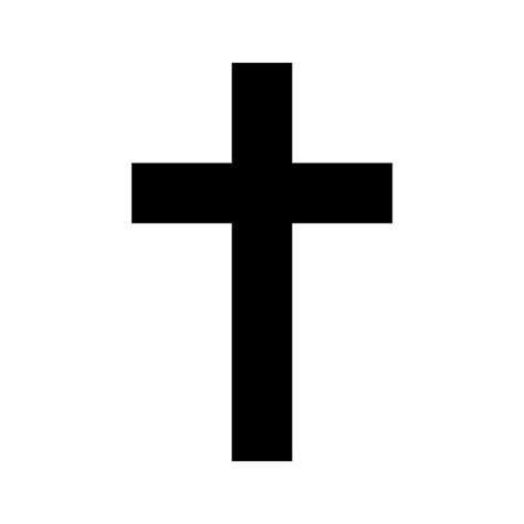 Christian cross silhouette icon. Vector. 34370613 Vector Art at Vecteezy