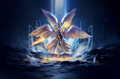 Worlds 2023 Kayle Key Art by Goodname Studio. : r/LegendsOfRuneterra