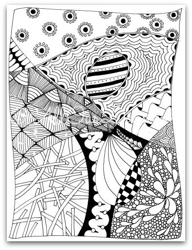 Free Zendoodle Coloring Page for Kids and Adults Coloring Pages Winter, Bear Coloring Pages ...