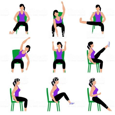 Full color flat vector illustration. | Chair pose yoga, Do exercise, Exercise