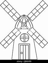 Windmill Coloring Page For Kids Stock Vector Image & Art  Alamy sketch template