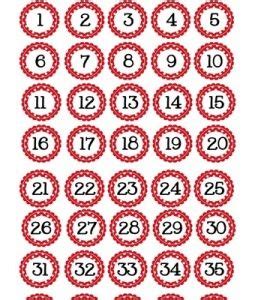 Small Circle Polka Dot Numbers Red 1-40 | Polka dot numbers, Printable calendar numbers, Cross ...