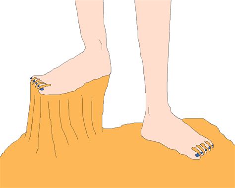 Sandy's feet stuck in glue by ChipmunkRaccoonOz on DeviantArt