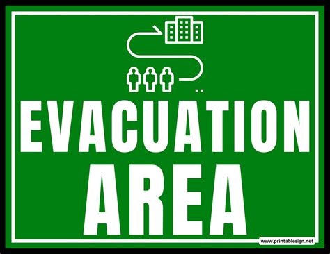 Evacuation Area Sign | FREE Download