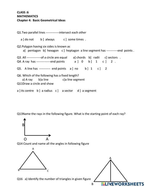 Basic geometrical ideas class 6 1054492 | sheeja rajan