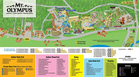 Map Of Mount Olympus Wisconsin Dells - Tourist Map Of English