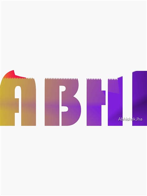 "ABHI" Sticker for Sale by AbhishekJha | Redbubble