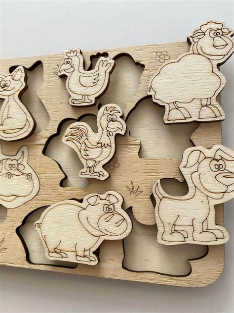 Wooden Puzzles Wooden Animals, Wooden Toys, 3d Puzzle, Sensory Toys ...