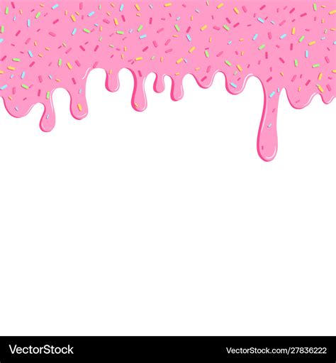 Sweet donut with dripping pink Royalty Free Vector Image