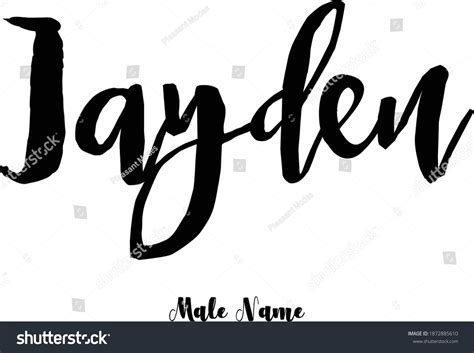 Jaydenmale Name Bold Cursive Calligraphy Typeface Stock Vector (Royalty Free) 1872885610 ...