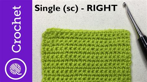 How to Single Crochet - Beginner Crochet Lesson 1 - Right Handed (CC) - YouTube