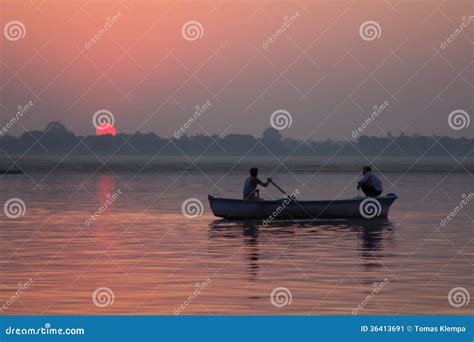 Sunrise at Ganga River, India Editorial Photo - Image of gold, asian ...