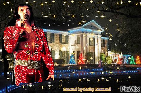 Elvis Christmas at Graceland - Free animated GIF - PicMix